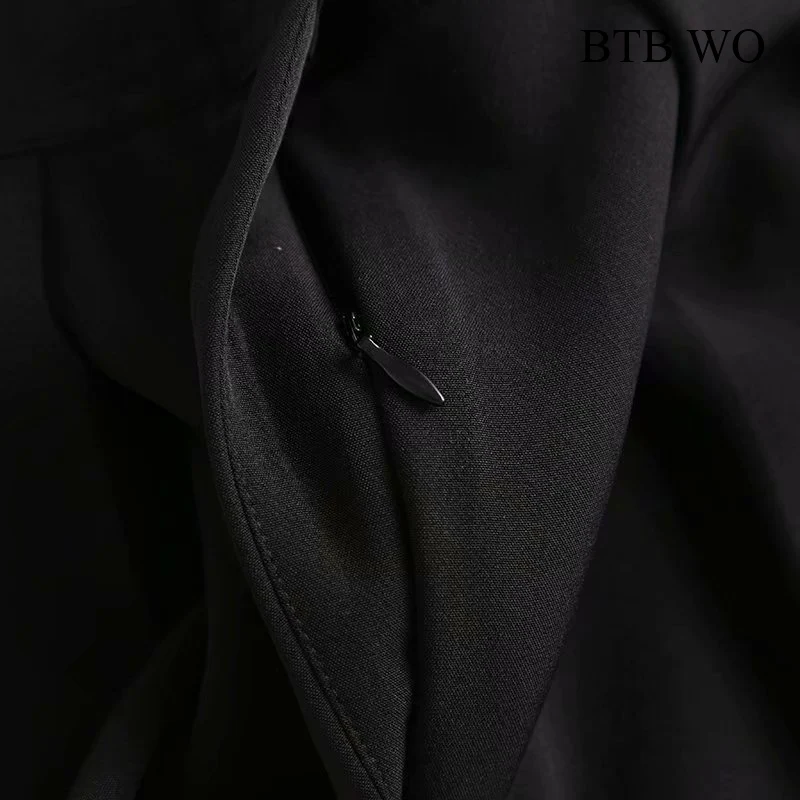 

BTB.WO Black Color Elegant A Line Skirt Za Chic Mini Skirt Back Zipper Vintage High Waist Bodycon Female Skirts Faldas Mujer