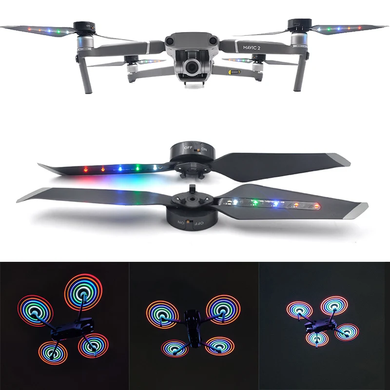 Для DJI Mavic 2 Pro/Air Drone аксессуары светодиодный пропеллер 1 пара заряжаемых