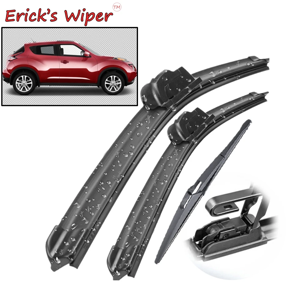 Erick's Wiper Front & Rear Wiper Blades Set For Nissan Juke F15 2010 - 2016 Windshield Windscreen Rear Window 22