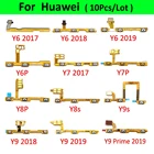 10 шт. гибкий кабель с кнопкой включениявыключения питания и боковой кнопкой для Huawei Y5, Y6, Y7, Y9 Prime 2017, 2018, 2019, Y6P, Y7P, Y8S, Y8P, Y9S