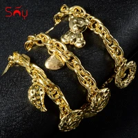 sunny jewelry fashion jewelry charm bracelets for women hand chains link chain high quality round hollow shell trend jewelry