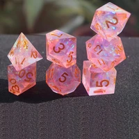 fantasy gorgeous polyhedral dice d4 d6 d8 d12 d20 d dice pink handmade sharp edge dice for dnd rpg table games gift colletion