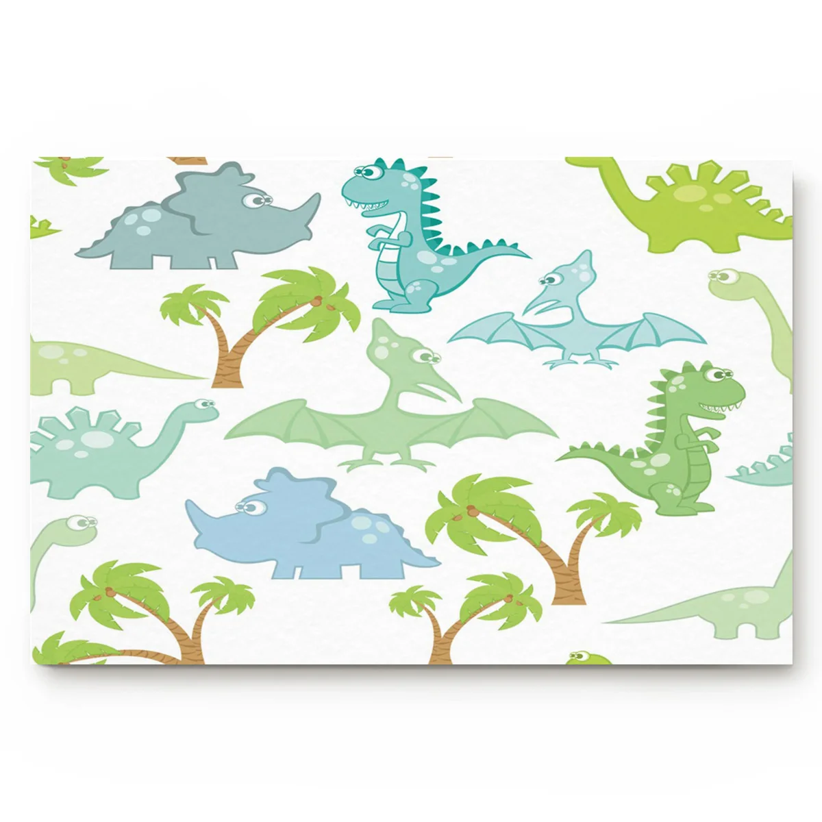 Динозавр зеленое животное анимация мультяшный цвет милый зверь иллюстрация