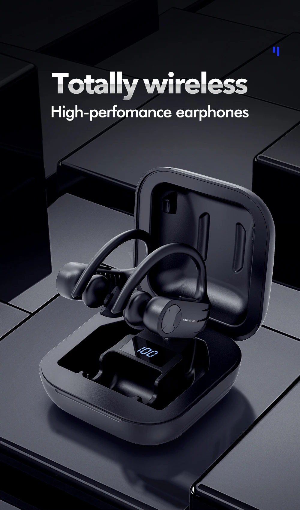 SANLEPUS беспроводные наушники Bluetooth 5,0 TWS светодиодный дисплей гарнитура с микрофоном стерео наушники для всех телефонов Xiaomi