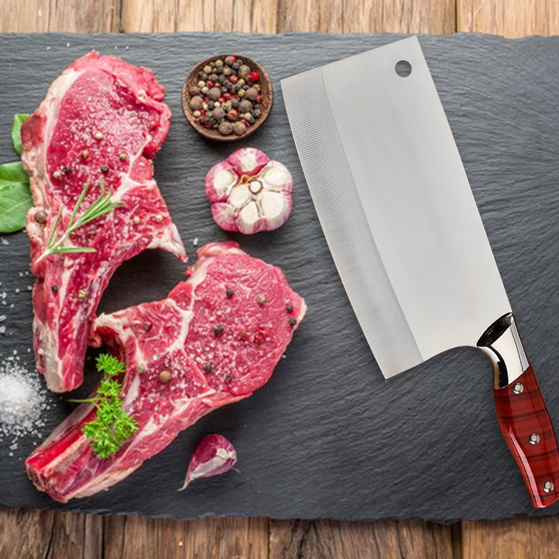 Кухонный нож китайский шеф повар из нержавеющей стали 8 дюймов для нарезки мяса