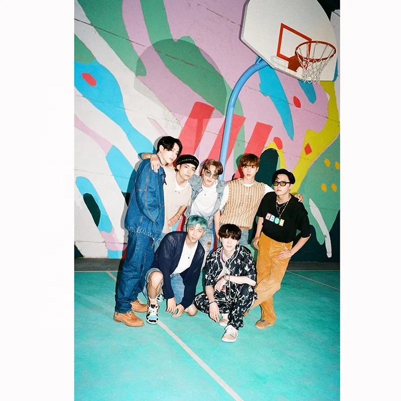 

Kpop Bangtan Boys клейкая наклейка Новый фотоальбом динамитный постер HD наклейки на стену периферийные аксессуары Поклонники подарок оптовая прод...