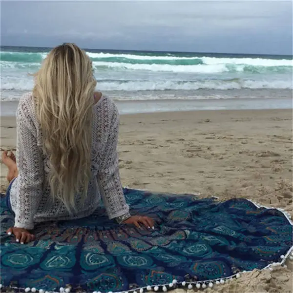 5 Beach shawls and wraps summer scarf women shawls designer scarf women luxury brand scarf Circle shawls pareos de playa muje - Цвет: 5