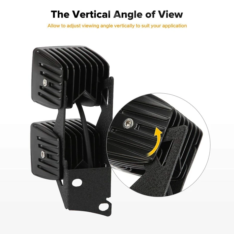 1Pair Car Dual Lower Windshield LED Light Mounts Brackets Kit for Cube 07-16 Jeep JK Wrangler | Автомобили и мотоциклы