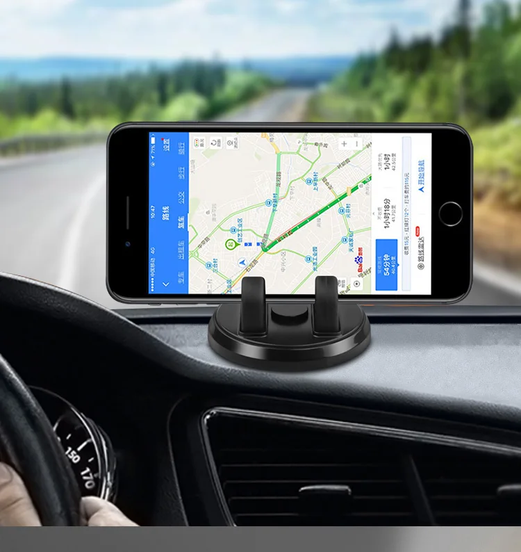360 degree rotatable car phone holder stick to dashboard silicone bracket phone stand car dashboard gps stable phone supports free global shipping