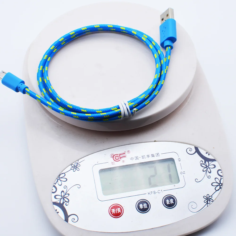 2 а Micro USB кабель для зарядки и передачи данных 1 м Плетеный алюминиевый