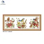 Набор для вышивки крестиком птица сезона 14ct 11ct, холст для самостоятельной вышивки крестиком с изображением цветов и птиц, рукоделие