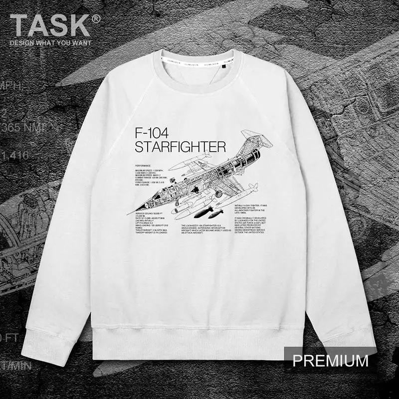 

Men hoodies USA F104 Starfighter Military fan aircraft casual cotton long sleeve hoodie sweatshirt Spring Autumn harajuku Hoody