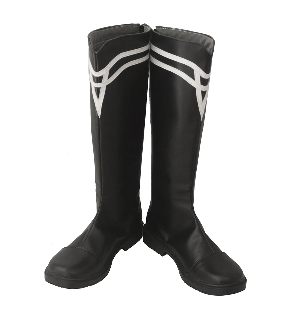 Ботинки мужские черные для косплея сапоги с эмблемой огня в трех домах на заказ