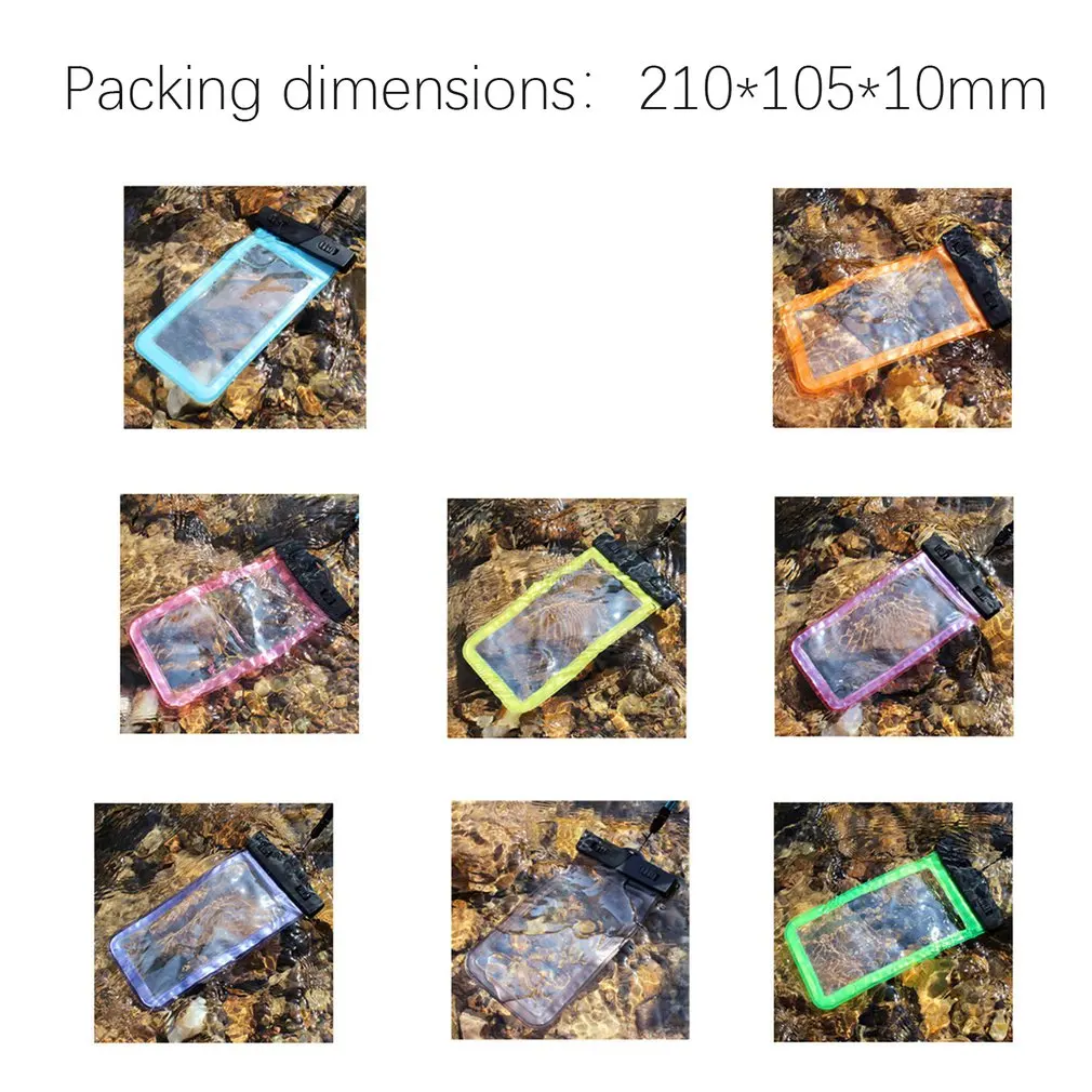 

Swimming Bags Mobile Waterproof Bag PVC Phone Case Swimming Storage Bag for All Models Under 6.5 Inch Combo Dry Wet Bag Backpack