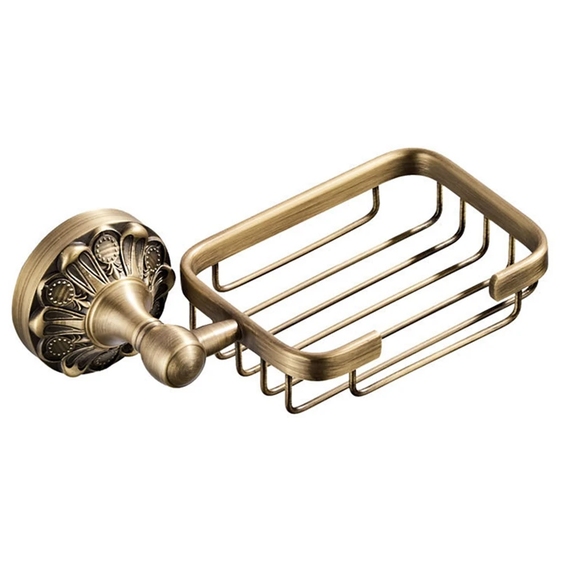 

Wall Mounted Bathroom Soap Basket Bath Soap Dish Holder Wall Hanging