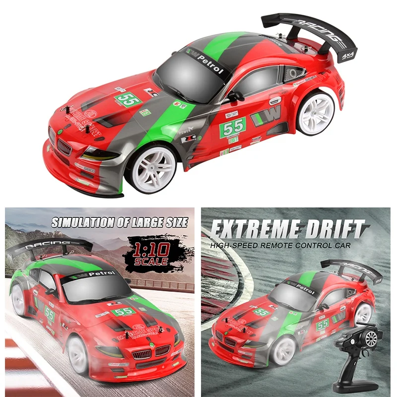 

1:10 70Km/H 2.4G RC Car Drift Racing Car Championship 4WD Battery Off Road Radio RC Vehicle with LED Headligh