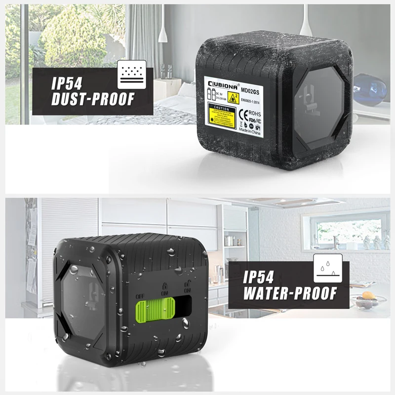 Clubiona 2 линии Портативный лазерный нивелир самовыравнивания зеленый луч