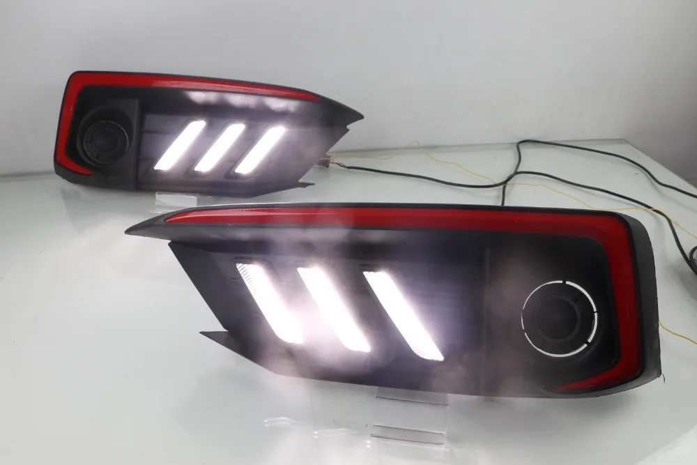 Год для Honda Civic Дневной светильник автомобильные аксессуары светодиодный DRL головной светильник для Civic противотуманный светильник