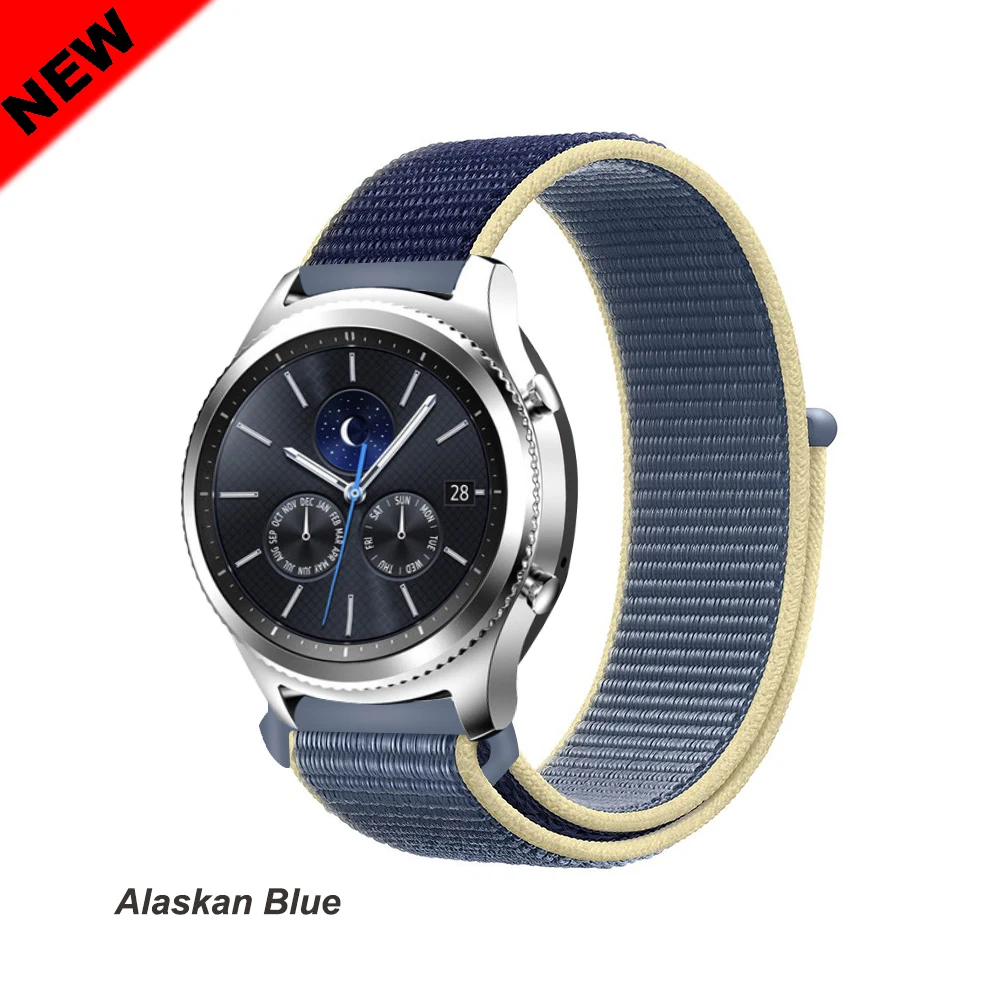 Alaskan Blue 45 Gear s3 Frontier ремешок для samsung Galaxy watch 46 мм активный 2 42 мм amazfit ремешок Bip 20 мм 22 мм ремешок для часов huawei watch gt ремешок - Цвет ремешка: Alaskan Blue 45