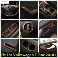 central control water cup holder panel handle bowl head light lamp cover trim accessories for volkswagen t roc t roc 2018 2021
