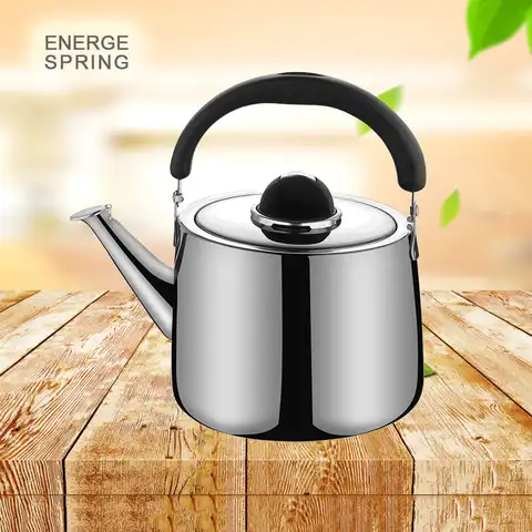 Утолщенный чайник со свистком, 2 л/3 л/4 л, чайник из нержавеющей стали 304 для быстрого нагрева, чайник для домашнего чая