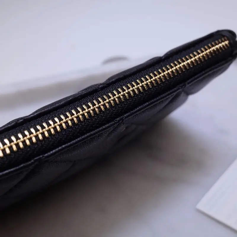 

New Luxury style hight quality Genuine Leather Classic Coin Purse Women Key Pocket Mini Wallets With Box