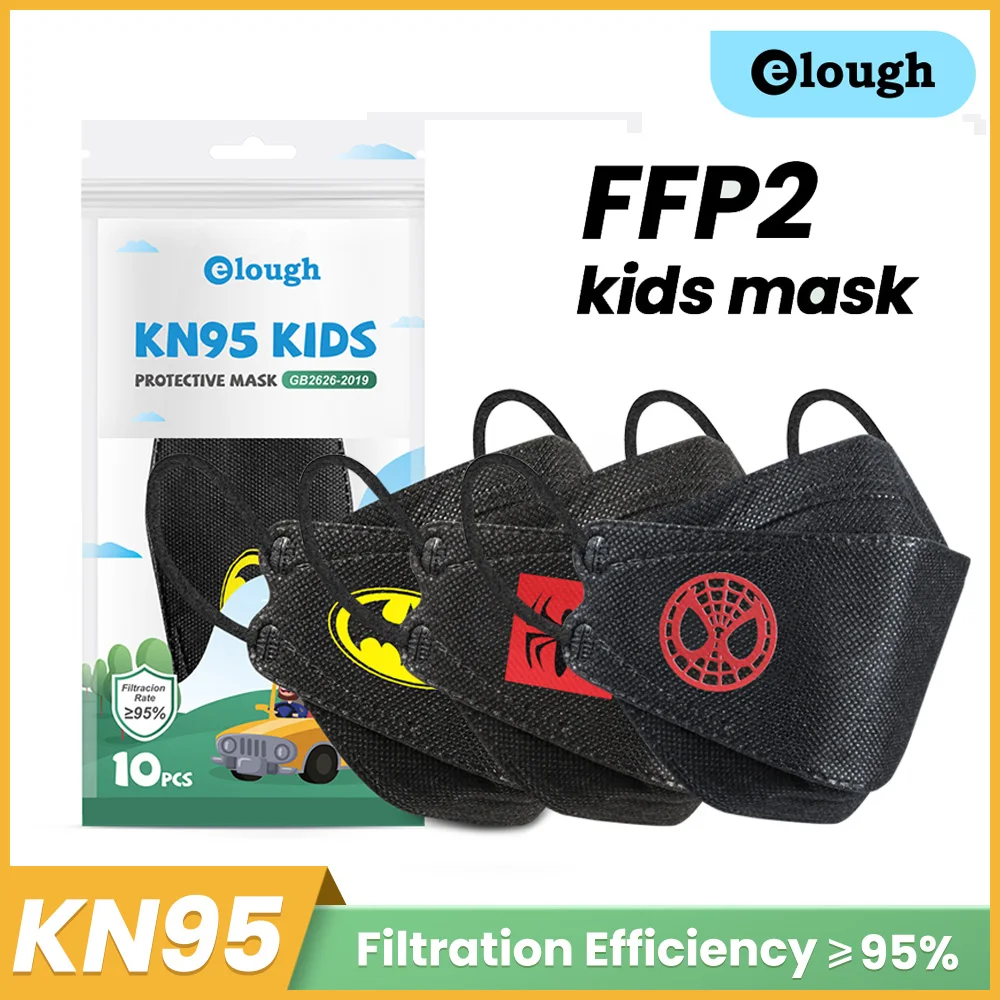Детская черная маска kn95mask Мультяшные Детские одобренные маски FPP2 детские ffp2 fpp2