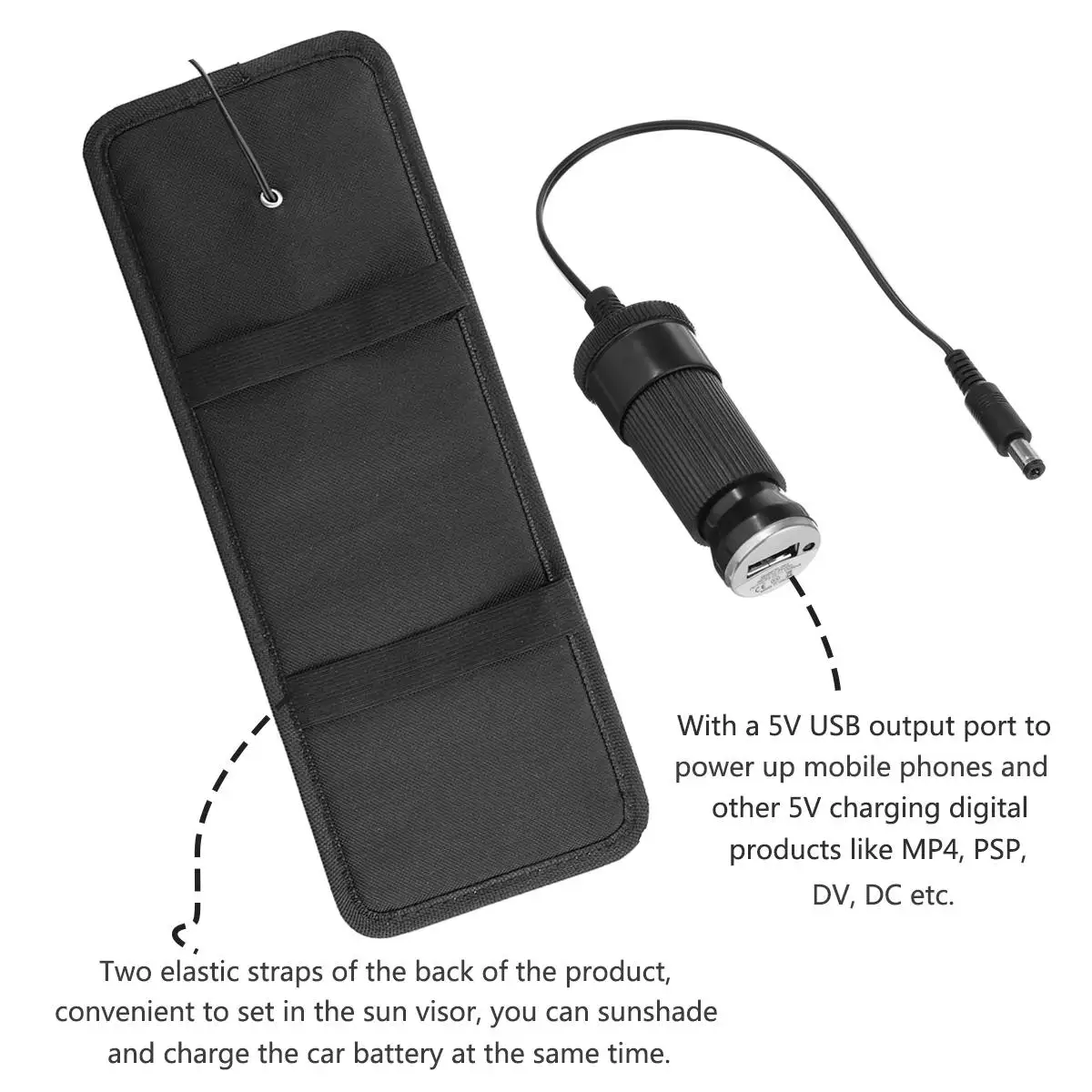 Набор солнечных батарей 12 в 4 5 Вт USB прикуриватель с зажимом аллигатора зарядка