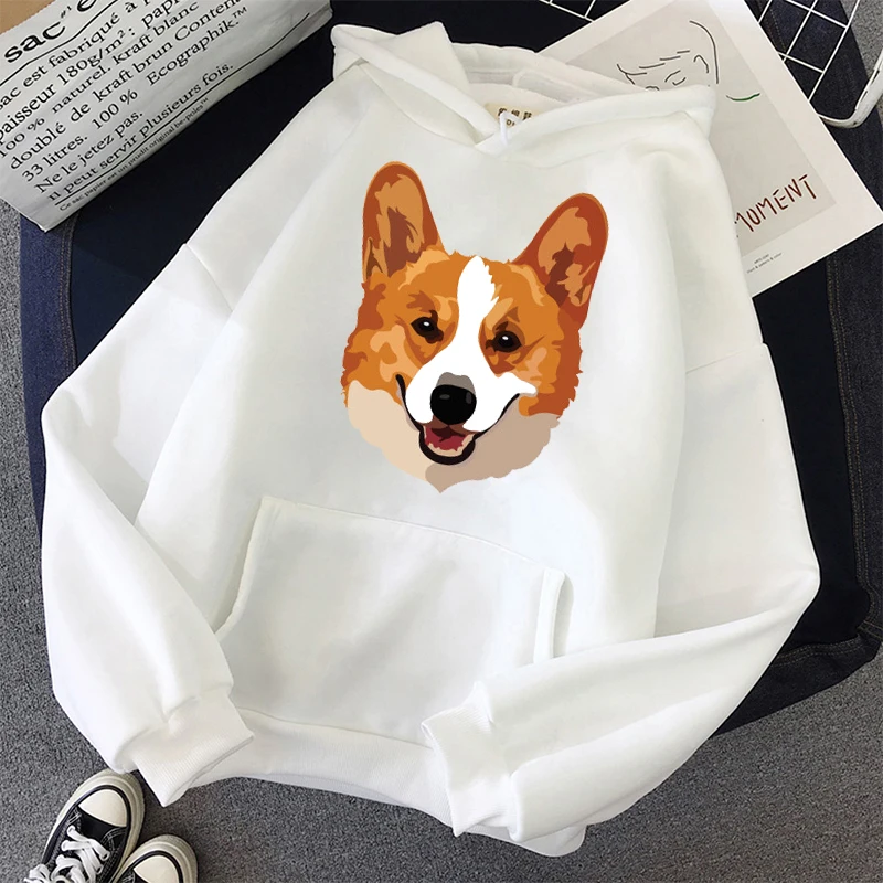 Women Solid Color Hoodies Sweatshirt Tops Oversized Moletom Corgi Go Away Hoodies Unisex Sweetshirt Travis Scott