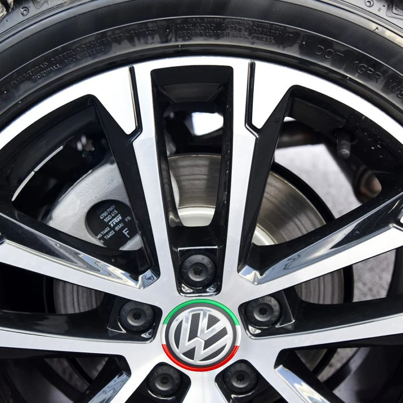 4 шт. Декоративные наклейки для центра колеса автомобиля подходят Volkswagen VW Golf 5 6 Polo