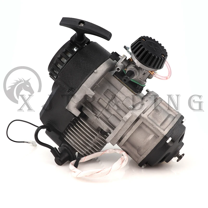 Двухтактный двигатель 49cc с электрическим пуском + дроссельной заслонкой, comp, компактный четырехтактный Карманный двигатель Blke miniquad для цепи