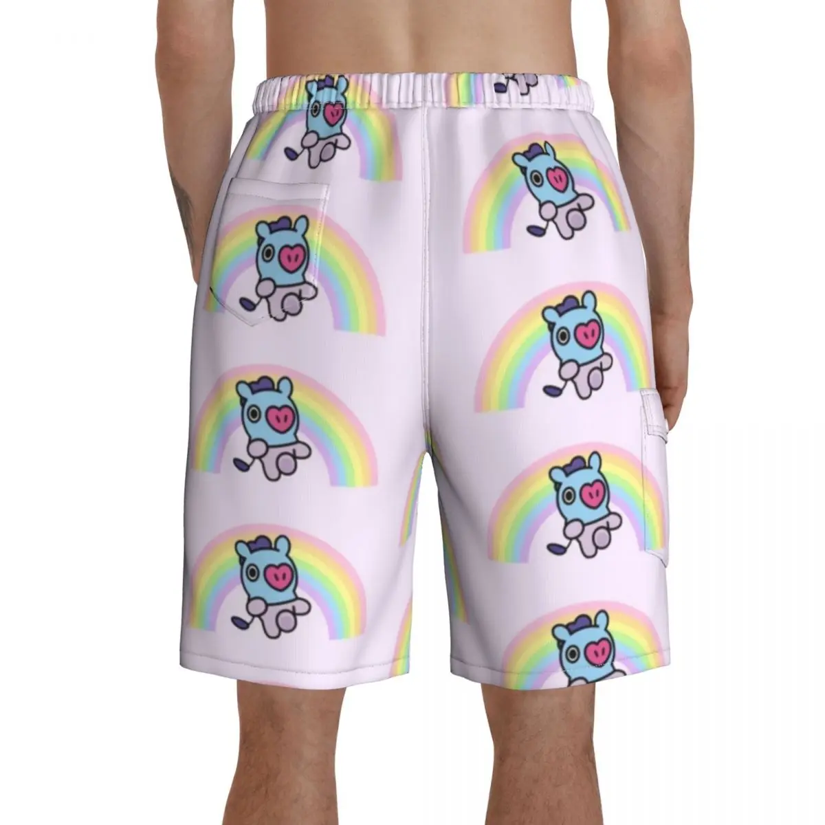 

Rainbow Board Shorts Swimming Trunks Polyester Men Bathing Funny Swim Trunks