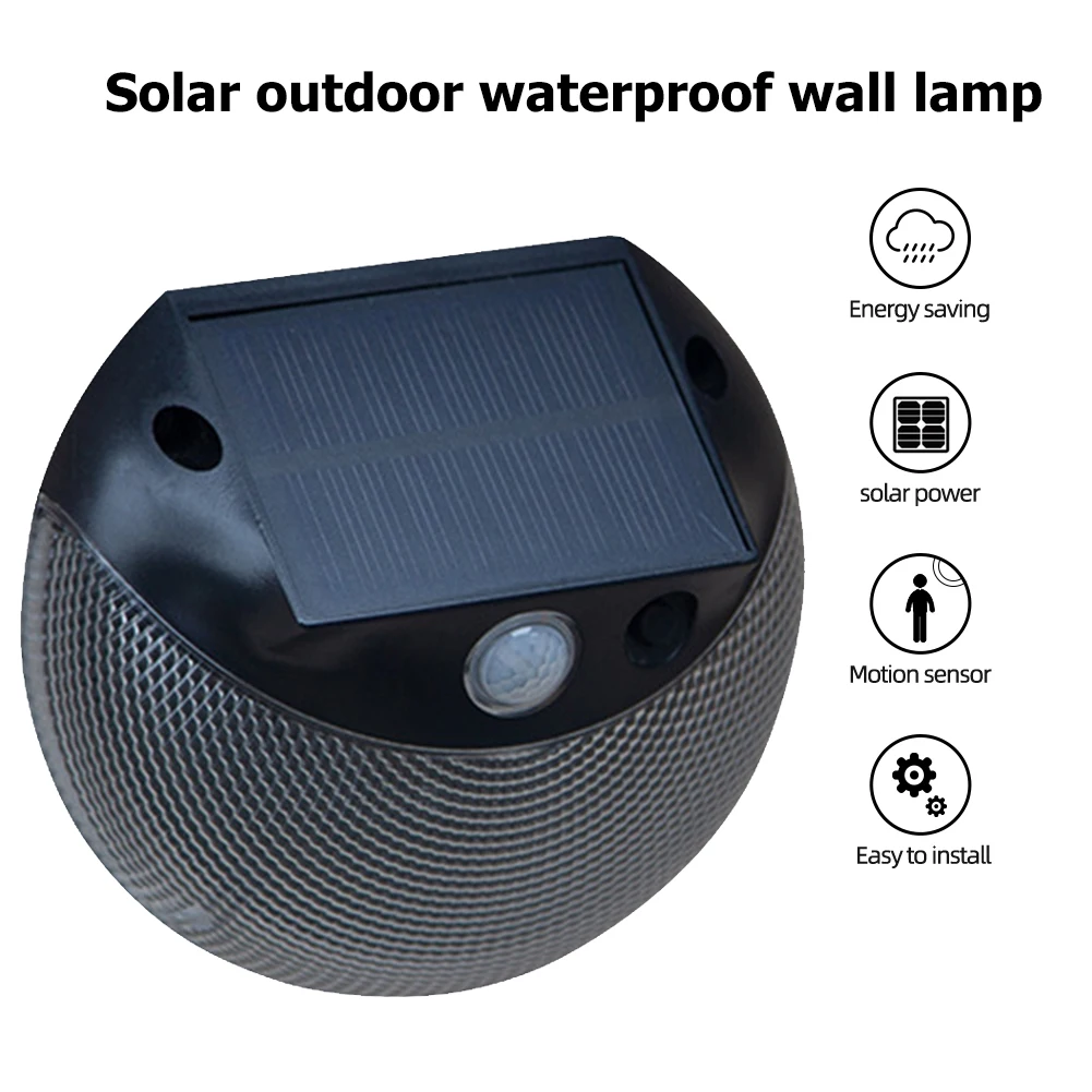 

LED Solar Wall Light Outdoor Waterproof Motion Sensor Induction Lamp Superbright Home Garden Yard Street Lighting