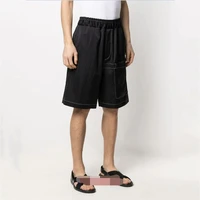 mens shorts spring and summer new dark elastic waist car sewing design korean fashion personality sports casual pants