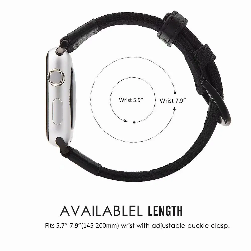 Тканевый нейлоновый ремешок для Apple Watch 42 мм 38 40 кожаный iWatch 6SE7 5 4 3 2 1 44 часов 41 45 |