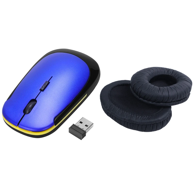 1x ультра-тонкий мини USB беспроводной оптическое колесо мыши и 1 пара комплект
