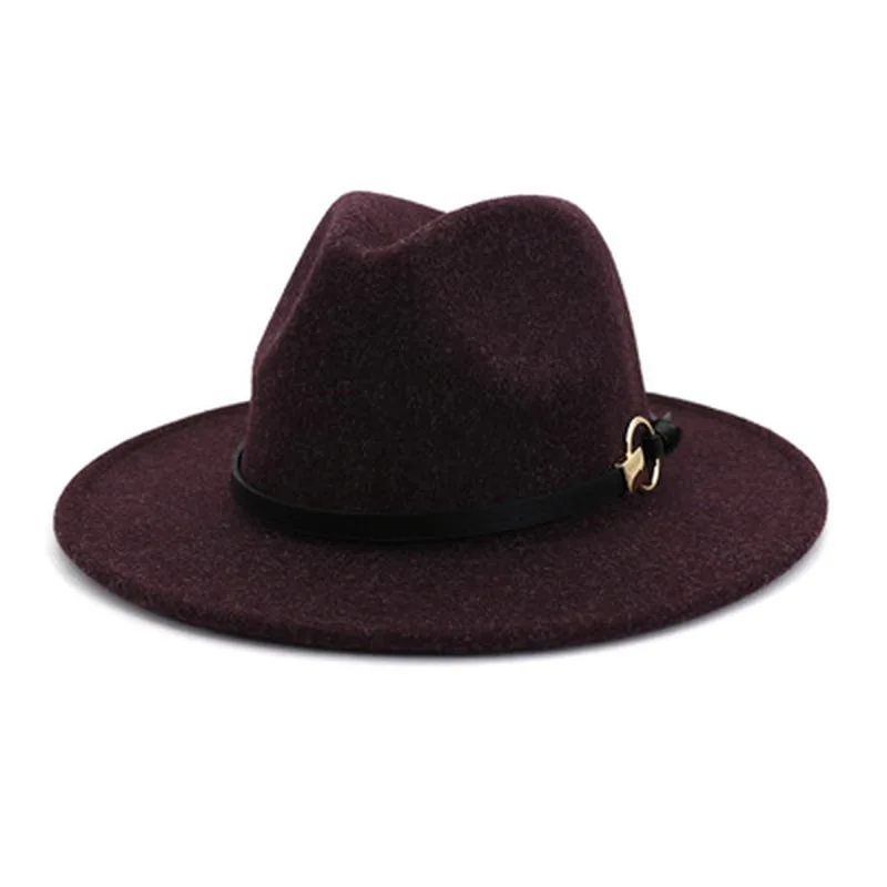 

fedora hats women luxury formal dress women winter hats wool wide brim belt band grey black casual warm fedora men wool hats new
