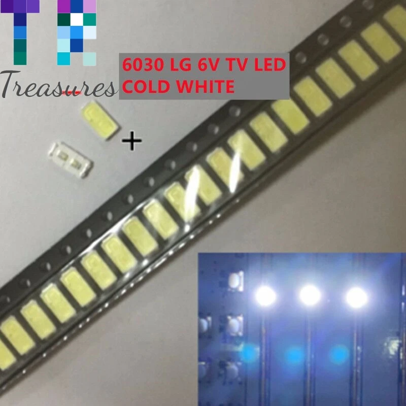 500 шт. для LG SMD СВЕТОДИОДНЫЙ 6030 6 в 1 Вт холодный белый подсветки телевизора