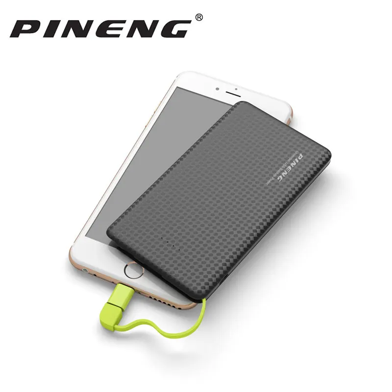 Оригинальный Pineng power Bank 10000mAh PN 952 951 внешний аккумулятор bank 5V 2.1A USB выход для IOS Android
