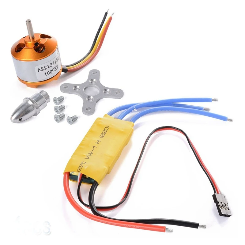 4 шт. A2212 1000KV бесщеточный двигатель + 30A ESC для FPV DJI F450 550 Мультикоптер RC132|Двигатель