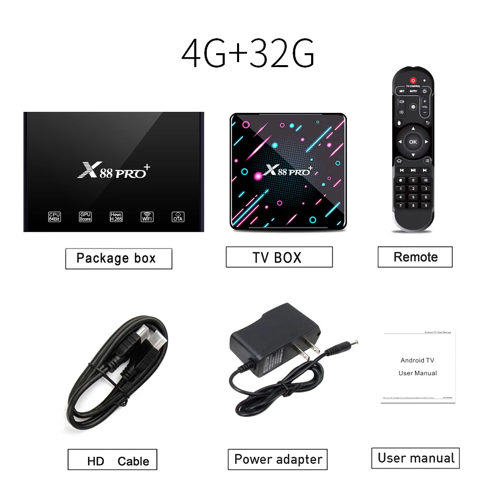 Android 9,0 9 Smart tv Box RK3368 Восьмиядерный процессор PowerVR G6110 GPU 4 Гб 4K Bluetooth 4,0 телеприставка - Цвет: 4G 32G