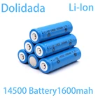 2020 оригинальный аккумулятор 14500 100% оригинальный аккумулятор 14500 3,7 в 1600 мАч литиевые батареи Литий-ионные аккумуляторы