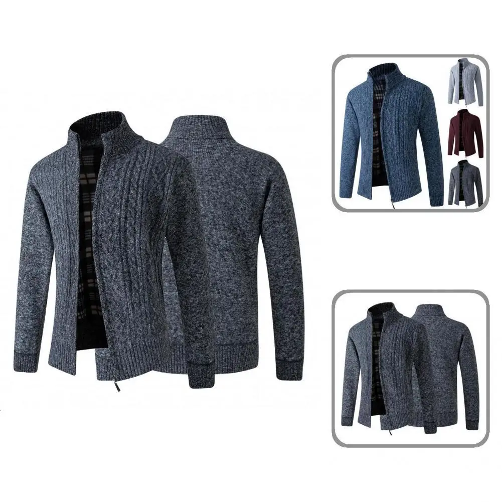

Autumn Jacket Great Soft Long Sleeve Slim Elastic Knitwear Sweatercoat for Outdoor Men Coat Autumn Jacket