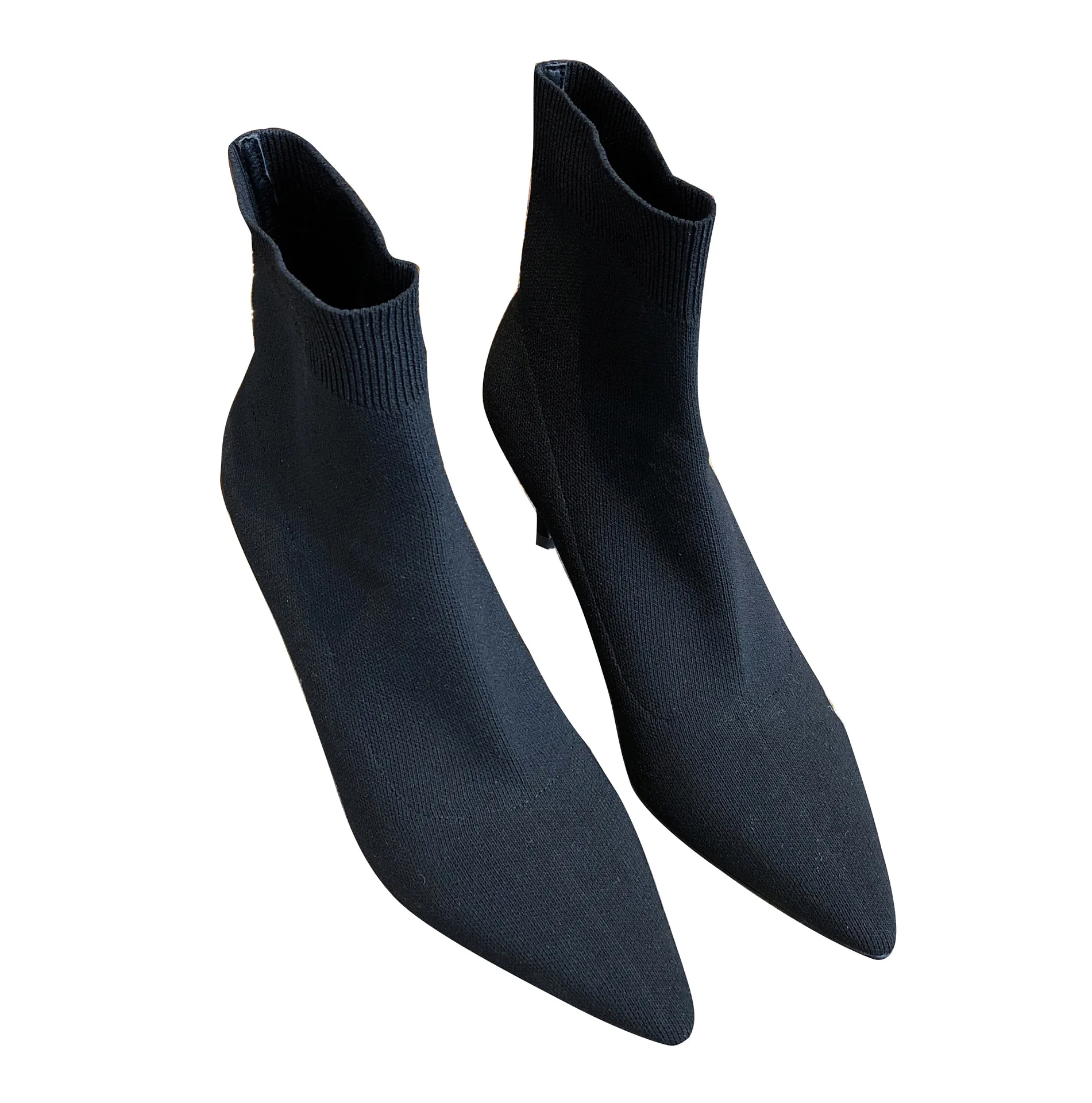 

high-heeled socks black elastic boots ultra-fire pointed slim