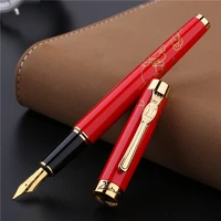 picasso 933 metal fountain pen avignon red iridium medium 0 6mm golden clip writing ink pen for office business school