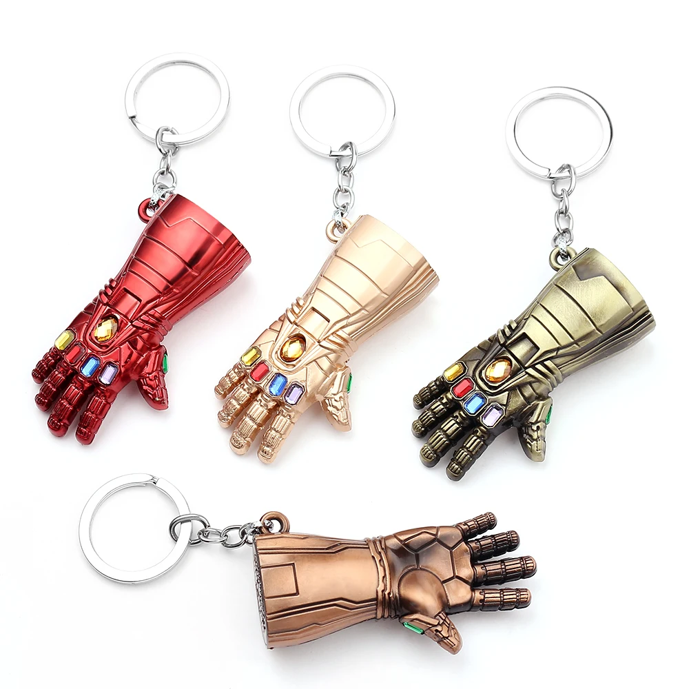 Железный человек перчатка брелок Мстители Endgame бесконечная сила Gauntlet Брелки Llaveros