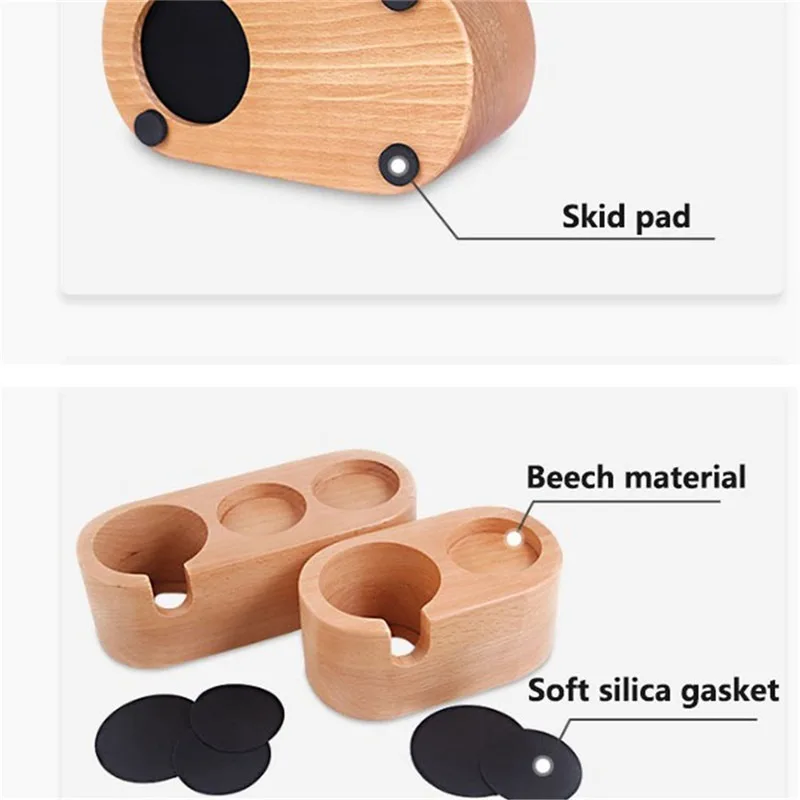 

51/58MM Manual Wood Coffee Tamper Holder Coffee Espresso Latte Art Pen Tamper Holder Home Coffee Coffee powder holder Accessory