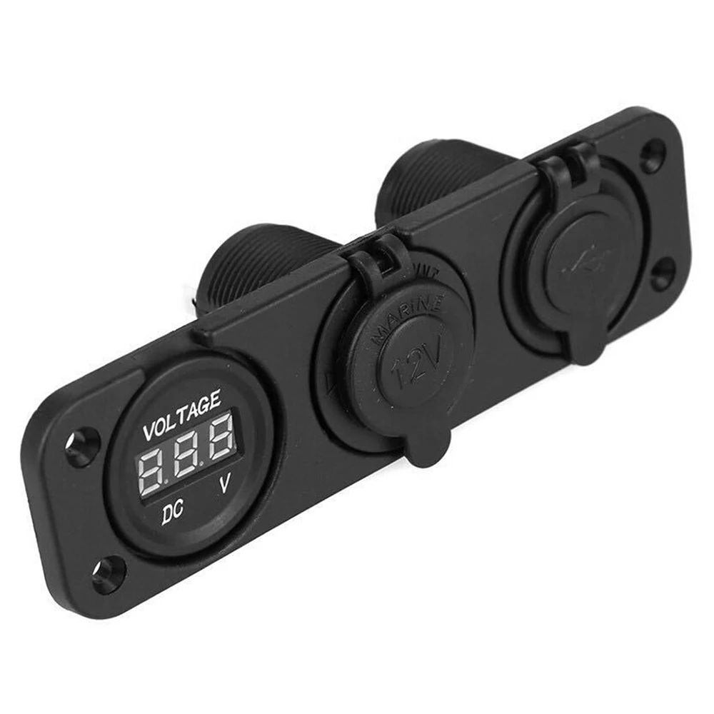 Автомобильное зарядное устройство с двумя usb портами 3 в 1 гнездо прикуривателя +