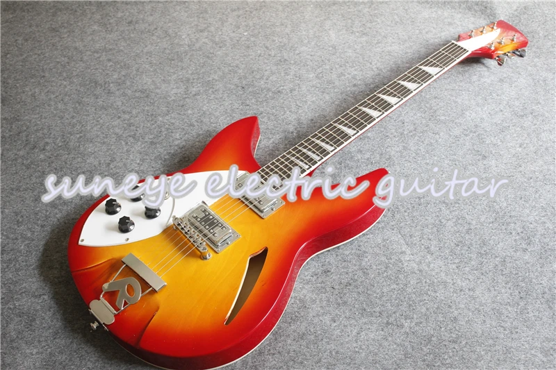 Новое поступление левшей Rick 4 струны электрогитары гитары CS вишнево золотистый