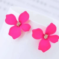 korean cute small flower stud earrings for women fresh and sweet statement earring girl fashion jewelry